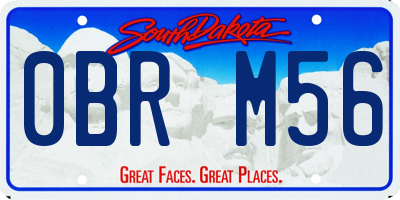 SD license plate 0BRM56