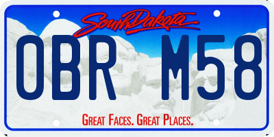 SD license plate 0BRM58