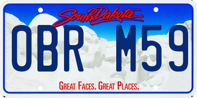SD license plate 0BRM59