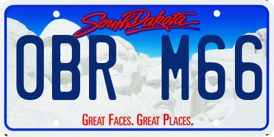 SD license plate 0BRM66
