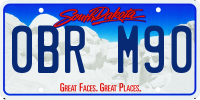 SD license plate 0BRM90