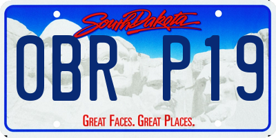 SD license plate 0BRP19