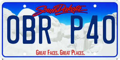 SD license plate 0BRP40