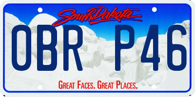 SD license plate 0BRP46