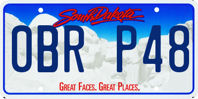 SD license plate 0BRP48