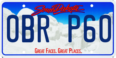 SD license plate 0BRP60