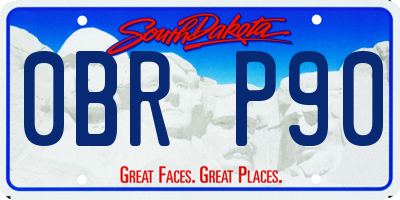 SD license plate 0BRP90