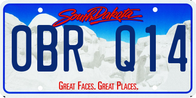 SD license plate 0BRQ14