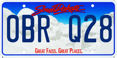 SD license plate 0BRQ28