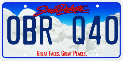SD license plate 0BRQ40