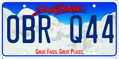 SD license plate 0BRQ44
