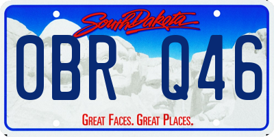SD license plate 0BRQ46