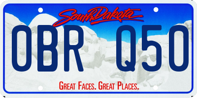 SD license plate 0BRQ50