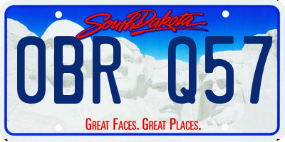 SD license plate 0BRQ57