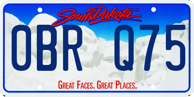 SD license plate 0BRQ75