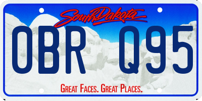 SD license plate 0BRQ95
