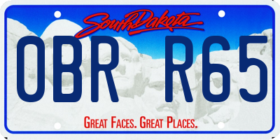 SD license plate 0BRR65