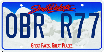 SD license plate 0BRR77