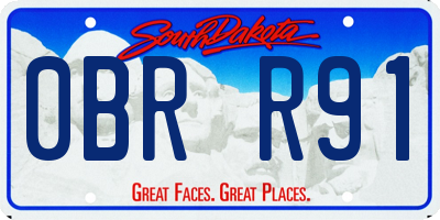SD license plate 0BRR91