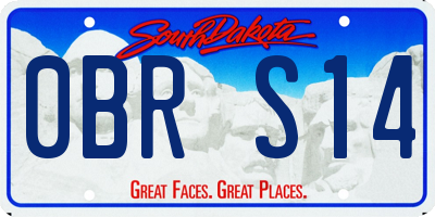 SD license plate 0BRS14