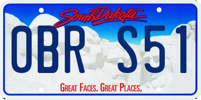SD license plate 0BRS51