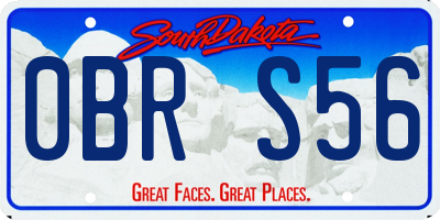 SD license plate 0BRS56