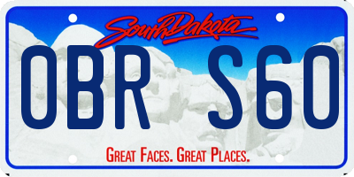 SD license plate 0BRS60