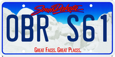 SD license plate 0BRS61