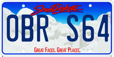 SD license plate 0BRS64