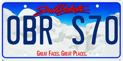 SD license plate 0BRS70