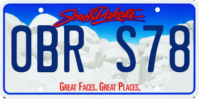 SD license plate 0BRS78