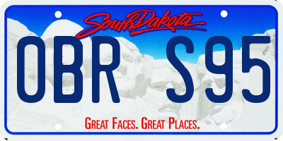 SD license plate 0BRS95
