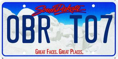 SD license plate 0BRT07