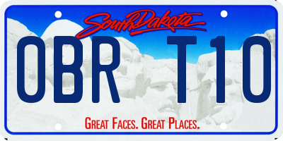 SD license plate 0BRT10