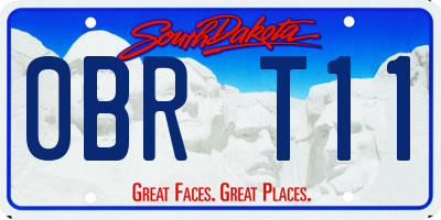 SD license plate 0BRT11