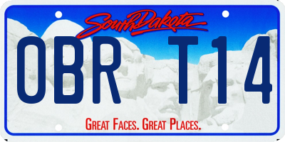 SD license plate 0BRT14