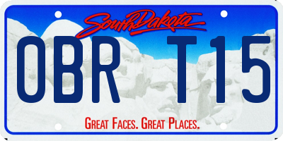 SD license plate 0BRT15