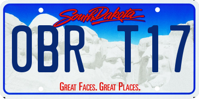 SD license plate 0BRT17