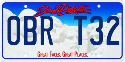 SD license plate 0BRT32