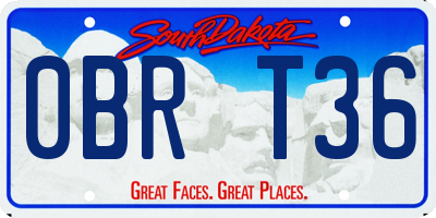 SD license plate 0BRT36