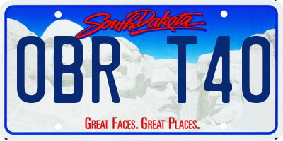 SD license plate 0BRT40