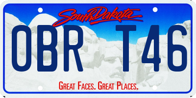 SD license plate 0BRT46
