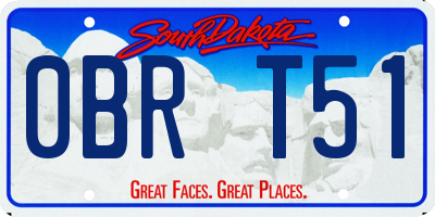 SD license plate 0BRT51