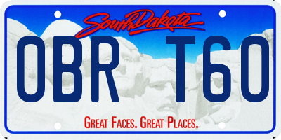 SD license plate 0BRT60