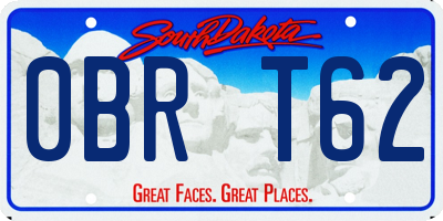 SD license plate 0BRT62