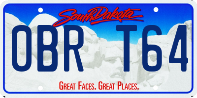 SD license plate 0BRT64