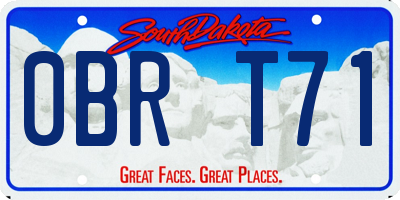 SD license plate 0BRT71