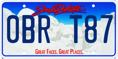 SD license plate 0BRT87