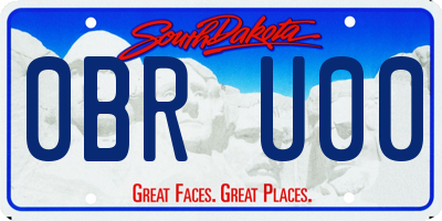 SD license plate 0BRU00