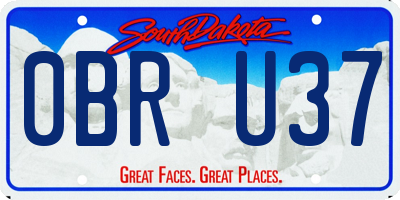 SD license plate 0BRU37